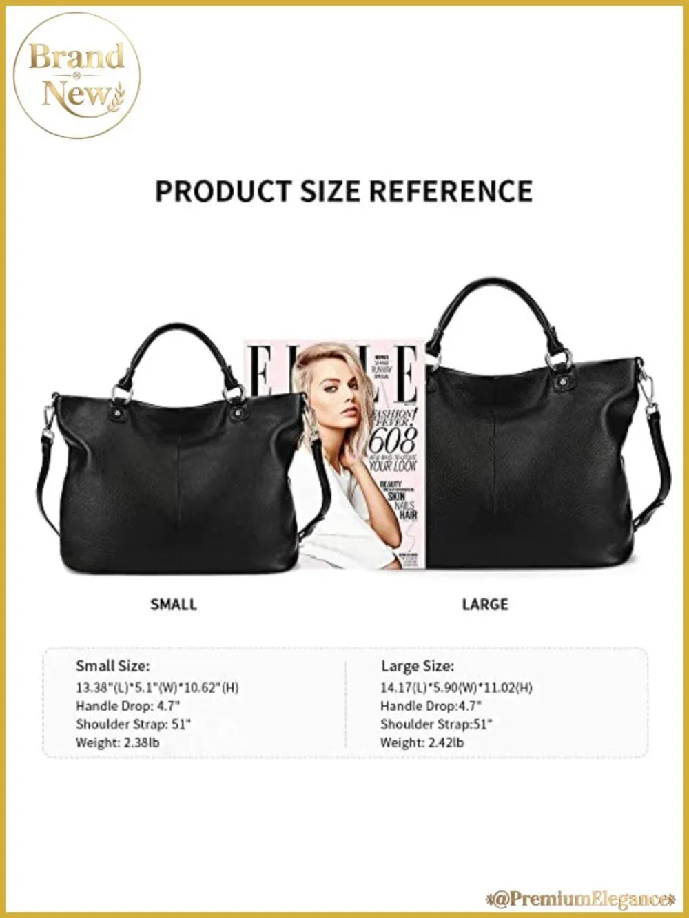 Genuine Leather Top Handle Satchel Tote, 3 Ways to Wear
